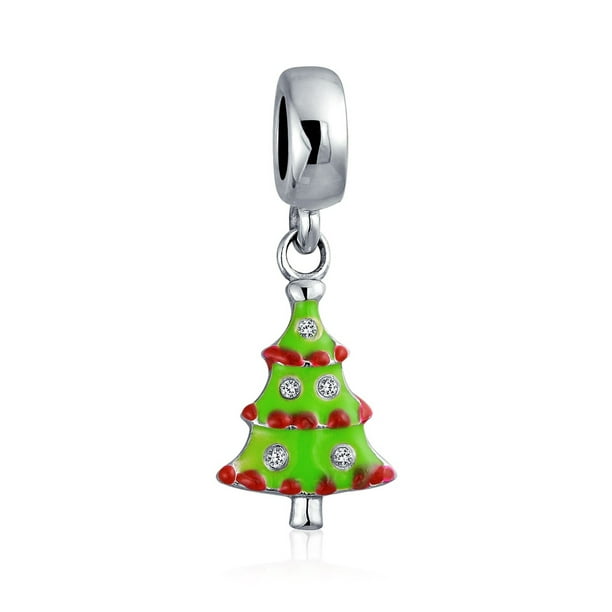 Christmas 925 European Sterling CZ Silver Charm Bead for Charms Bracelet Chain Christmas 925 European Sterling CZ Silver Charm Bead for Charms Bracelet Chain